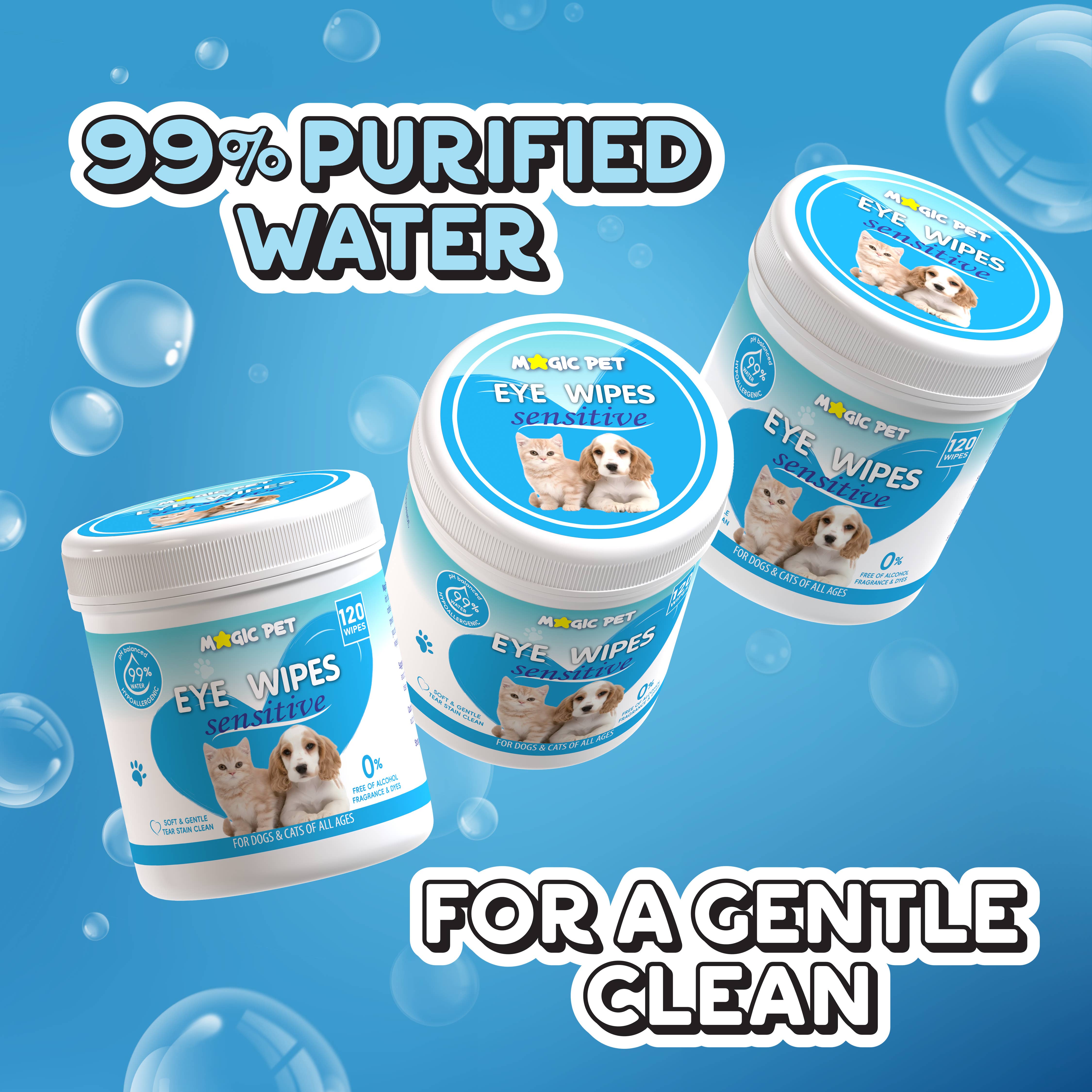 Magic Pet - Wholesale Pet Grooming Aid - Dog - Magic Pet Hypoallergenic Cat & Dog Eye Cleaner Wipes 120 ct.1