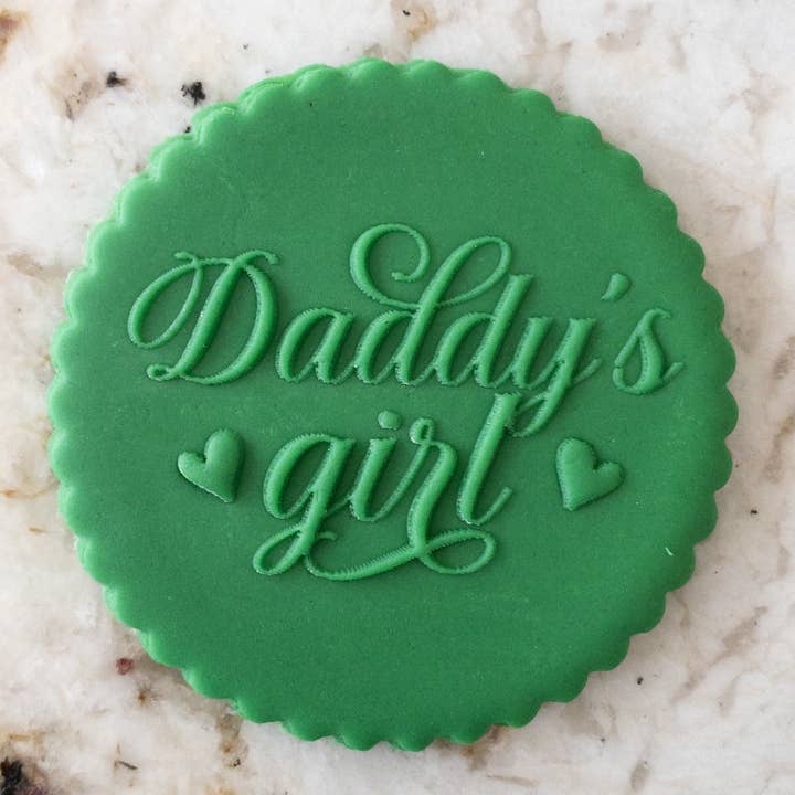 Tampon à embosser Daddy's Girl Cookie Popup pour la fête des Pères pour la vente par Cut Bake Stamp