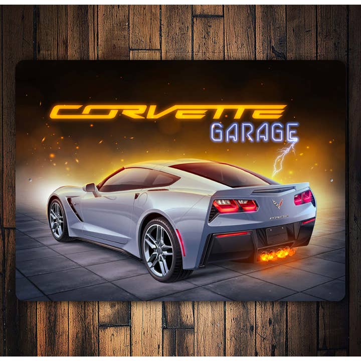 Lizton Sign Shop, Inc – Großhandel Schilder – Corvette Garage Metallschild1