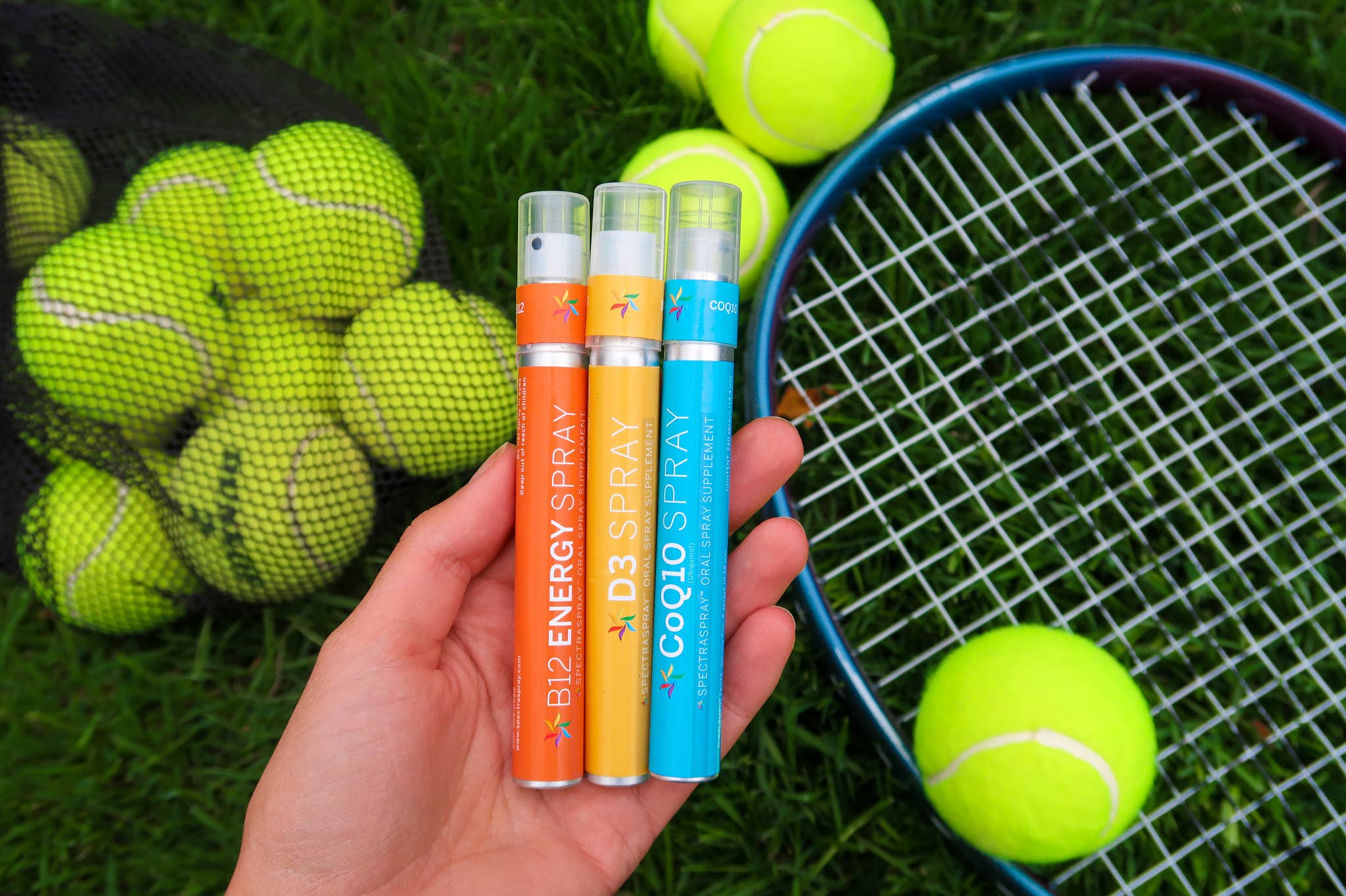 SpectraSpray Global - Venta al por mayor Suplementos/vitaminas para beber - Kit de vitaminas en aerosol antienvejecimiento Vitality: B12, CoQ10, D31