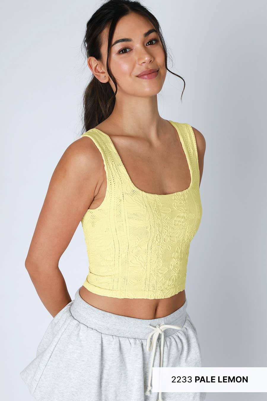 NIKIBIKI - Wholesale Knit Top - Women's - NS8396 - Double Lace Square Crop Top27