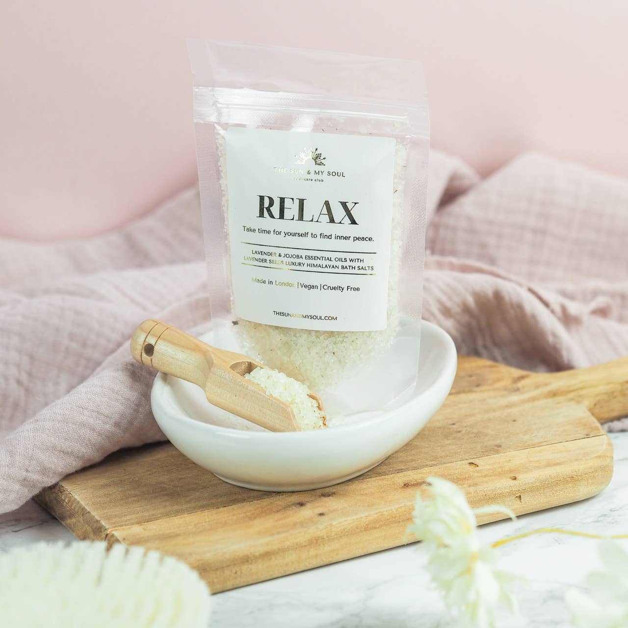 The Sun & My Soul Bath Bomb Soak Wellness Gifts – Engroshandel Badesalt – Afslapning Luksus Himalaya Badesalt Gave⎜Lavendelduft2