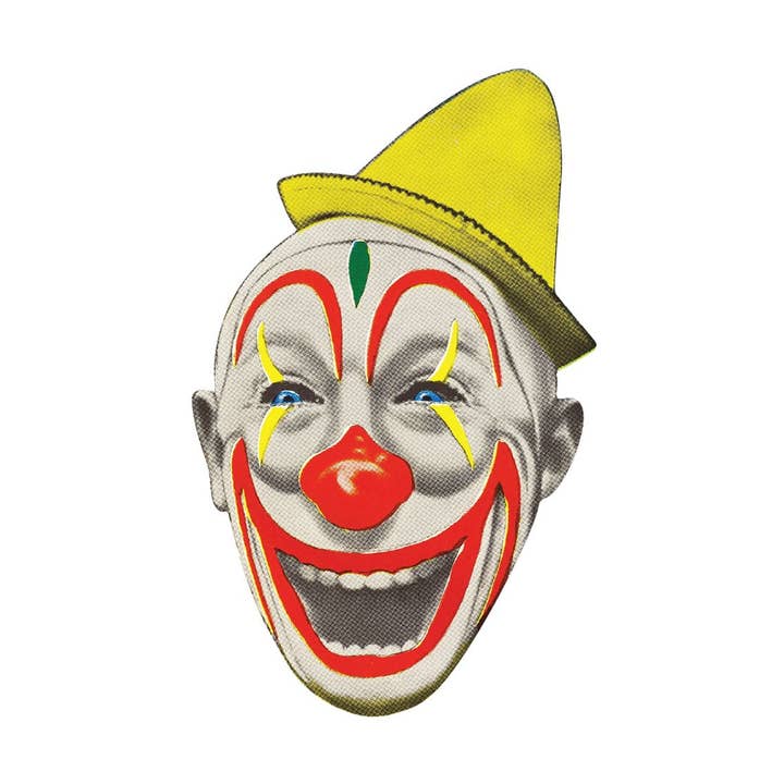 Creepy Circus Clown Scary Nose Mini Sticker 20 ct for wholesale by RetroPlanet