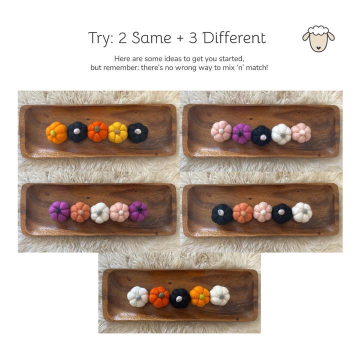Sheep Farm Felt - Vente Décorations de table - Felt Pumpkins | Mélangez et associez votre potiron8
