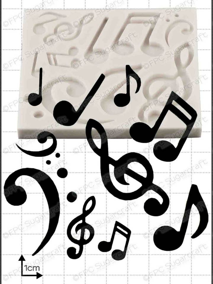 Musik Silikon Mold (Mold) - 'Musical Notes' för wholesale av FPC Sugarcraft