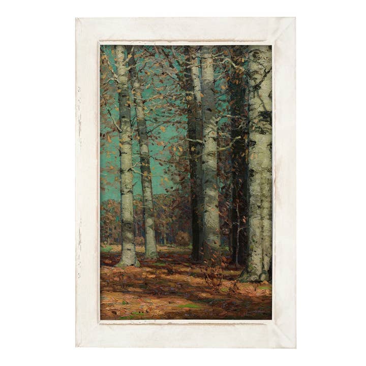 ginger blue - Vente Affiche d'art - Bouleaux d'automne ensoleillés2