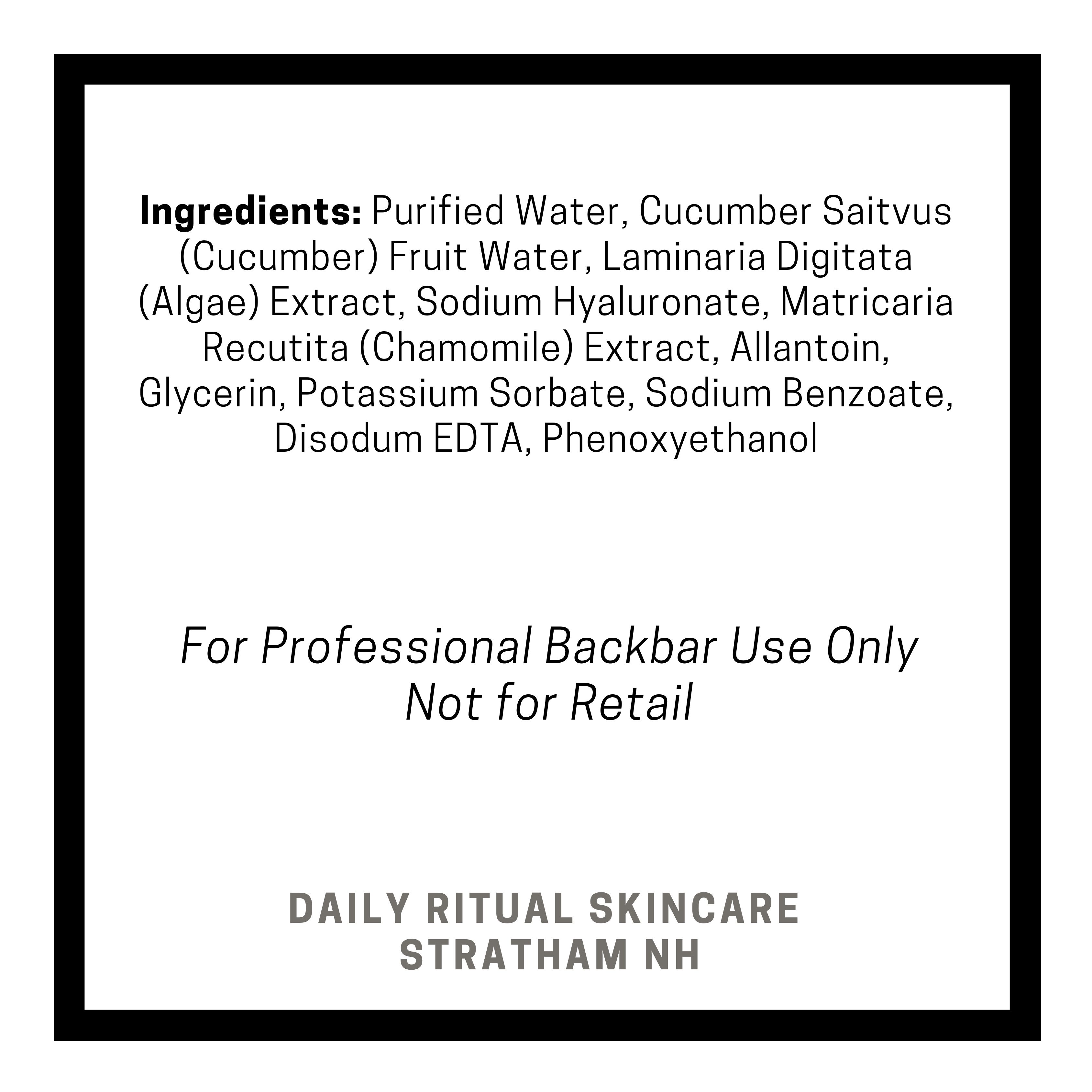 Daily Ritual Skincare - Wholesale Facial Serum/Concentrate - Backbar 4 oz C3 Botanical Hydrating Serum1