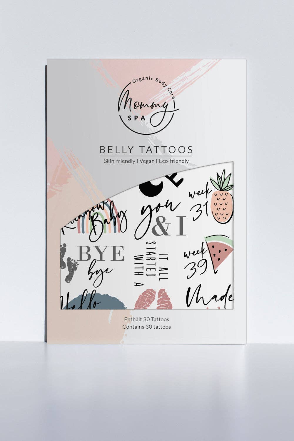 Mommy SPA - Wholesale Milestone Tracker - Maternity - Coloured Belly Tattoos Baby Bump Adhesive Tattoos