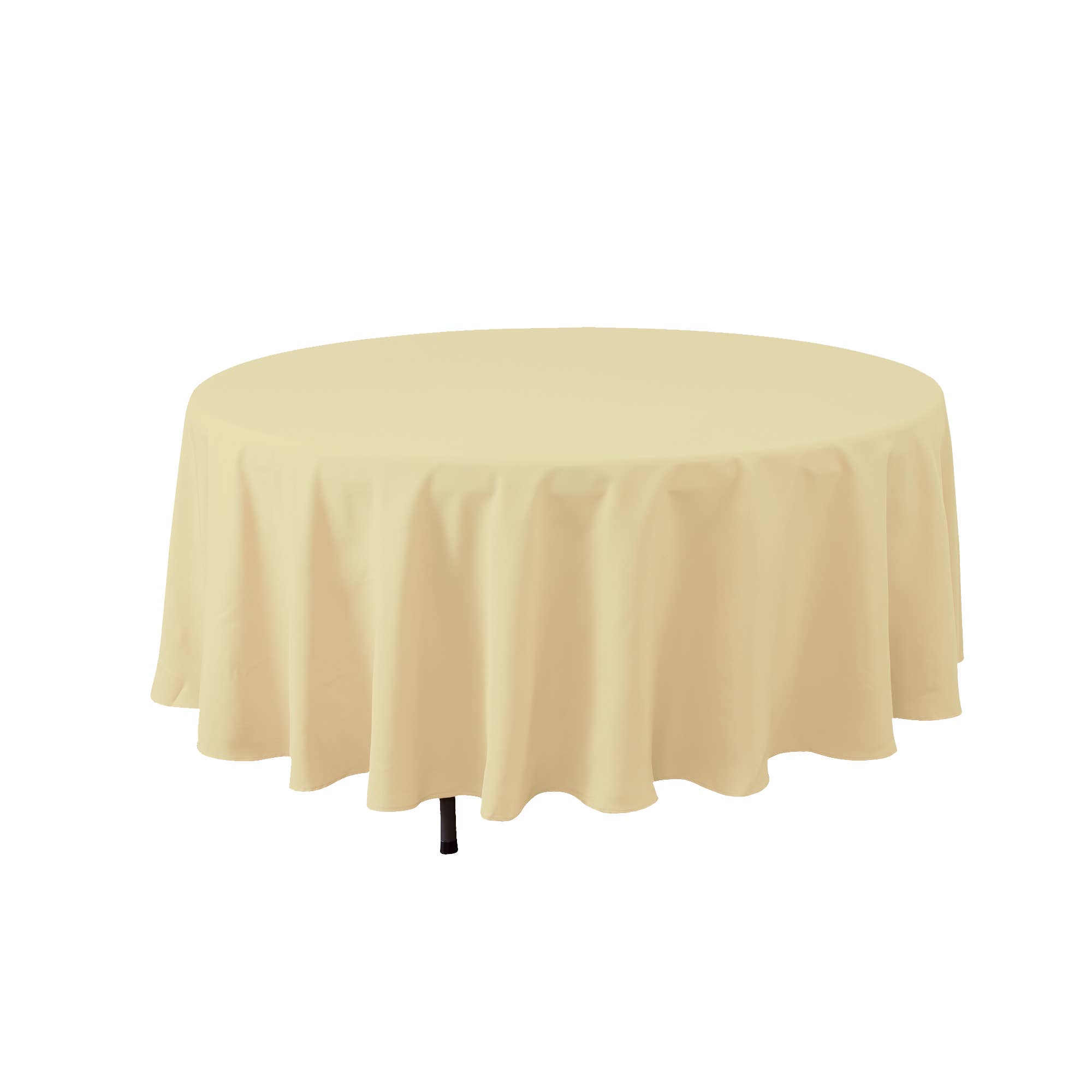 Portofino International Trading, USA - Wholesale Tablecloth - Round Polyester Table Cover - 90 Inch - Ivory