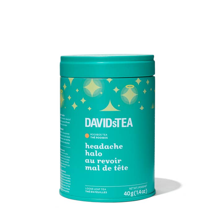 DAVIDsTEA - Wholesale Loose Tea - Grocery Loose Leaf Tea Tin - Headache Halo