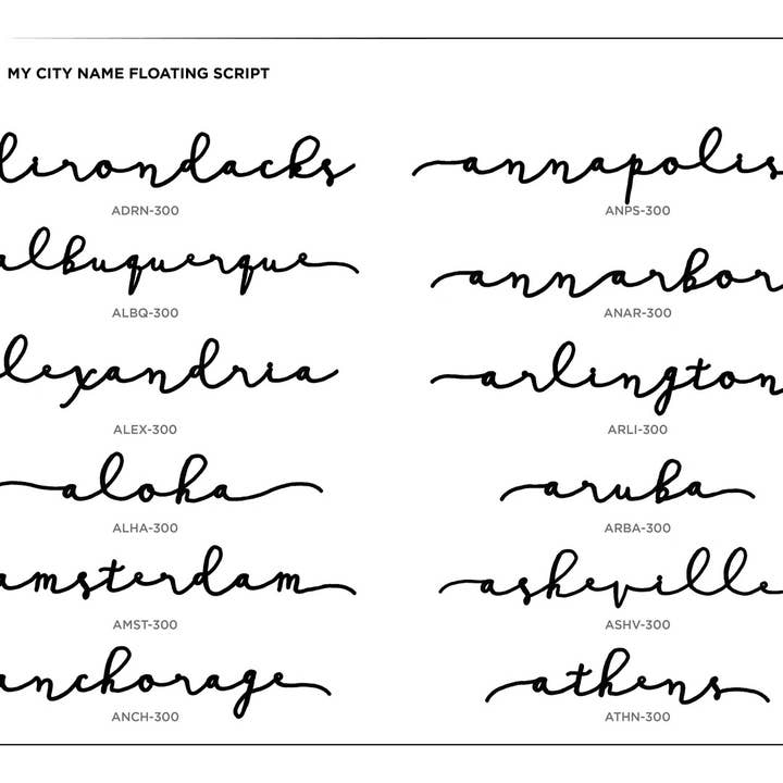 Grainwell - Wholesale Wall Accent - State Name Floating Script1