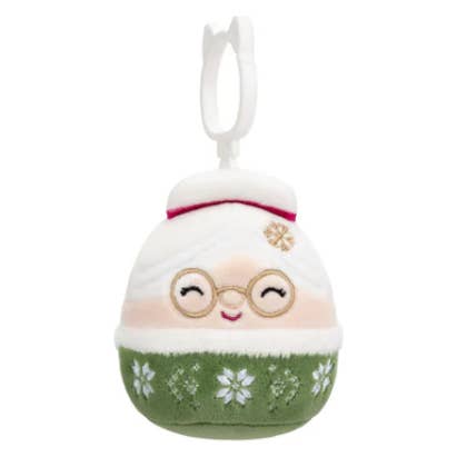 Squishmallow Christmas Plush 3.5" Clip Nicolette Mrs. Claus for wholesale by Authentic Street Signs