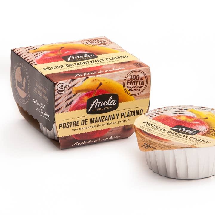 Sobremesa de maçã e banana Pack de 2 unidades de 100g por atacado de Anela Fruits