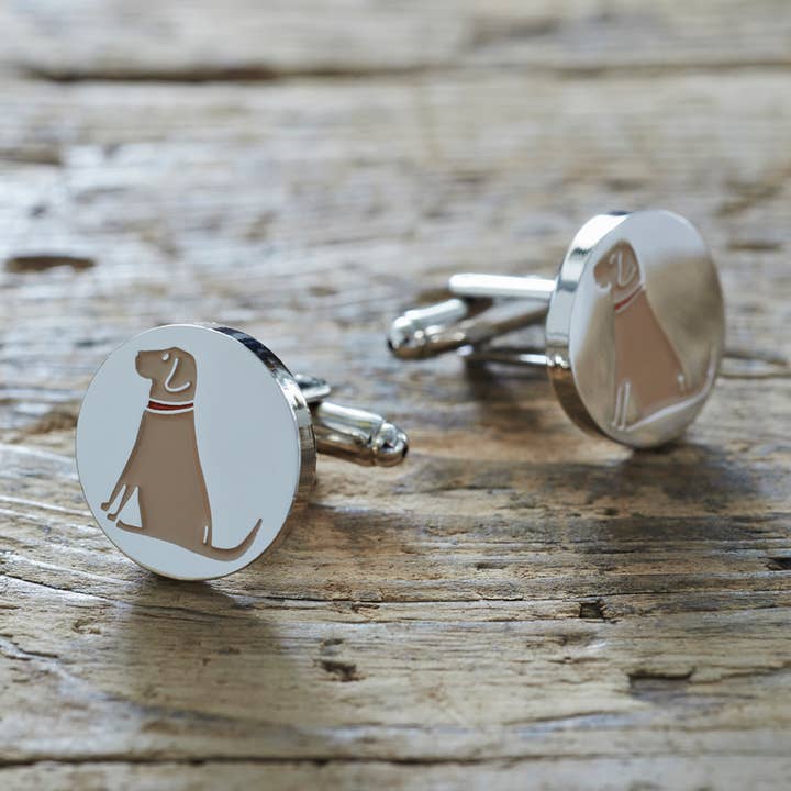 Manchetknopen - Gele Labrador voor wholesale door Sweet William Designs