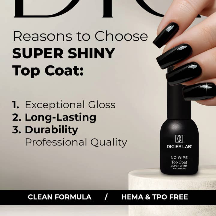 DID-LAB COSMETICS IBERIA - Wholesale Nail Polish - Didier lab Top Coat No Wipe Super shiny, HEMA&TPO free, 10ml2