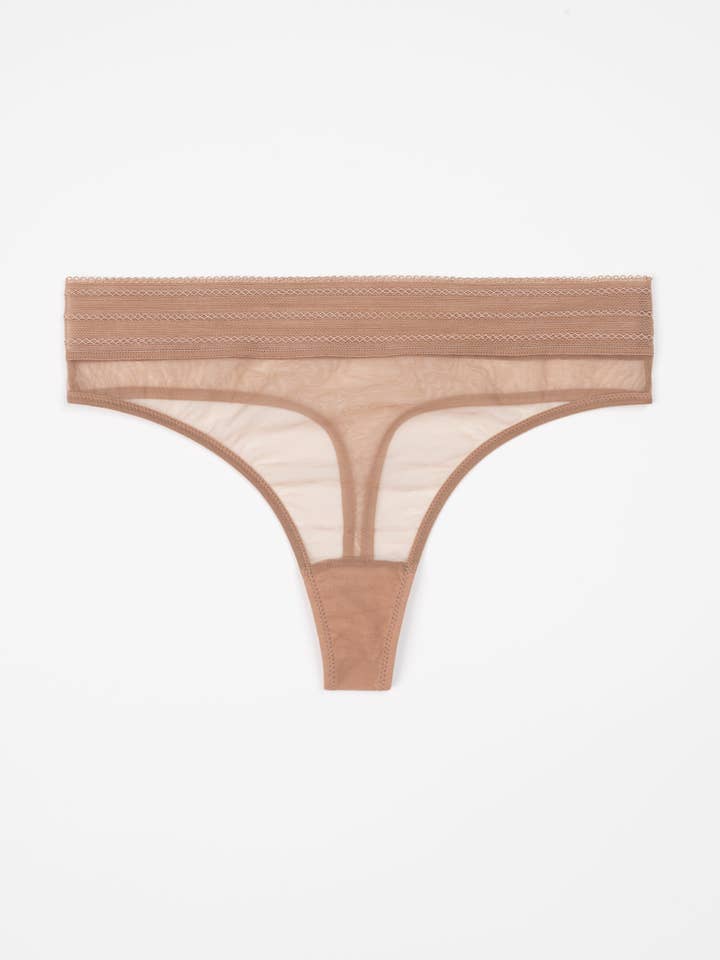 Bare Thong | Mocha for wholesale by Else Lingerie