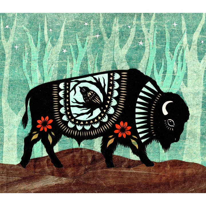 Carry Me Through The Night - 8 X 10 inch Cut Paper Art Print for wholesale by Rural Pearl: Cut Paper Art by Angie Pickman