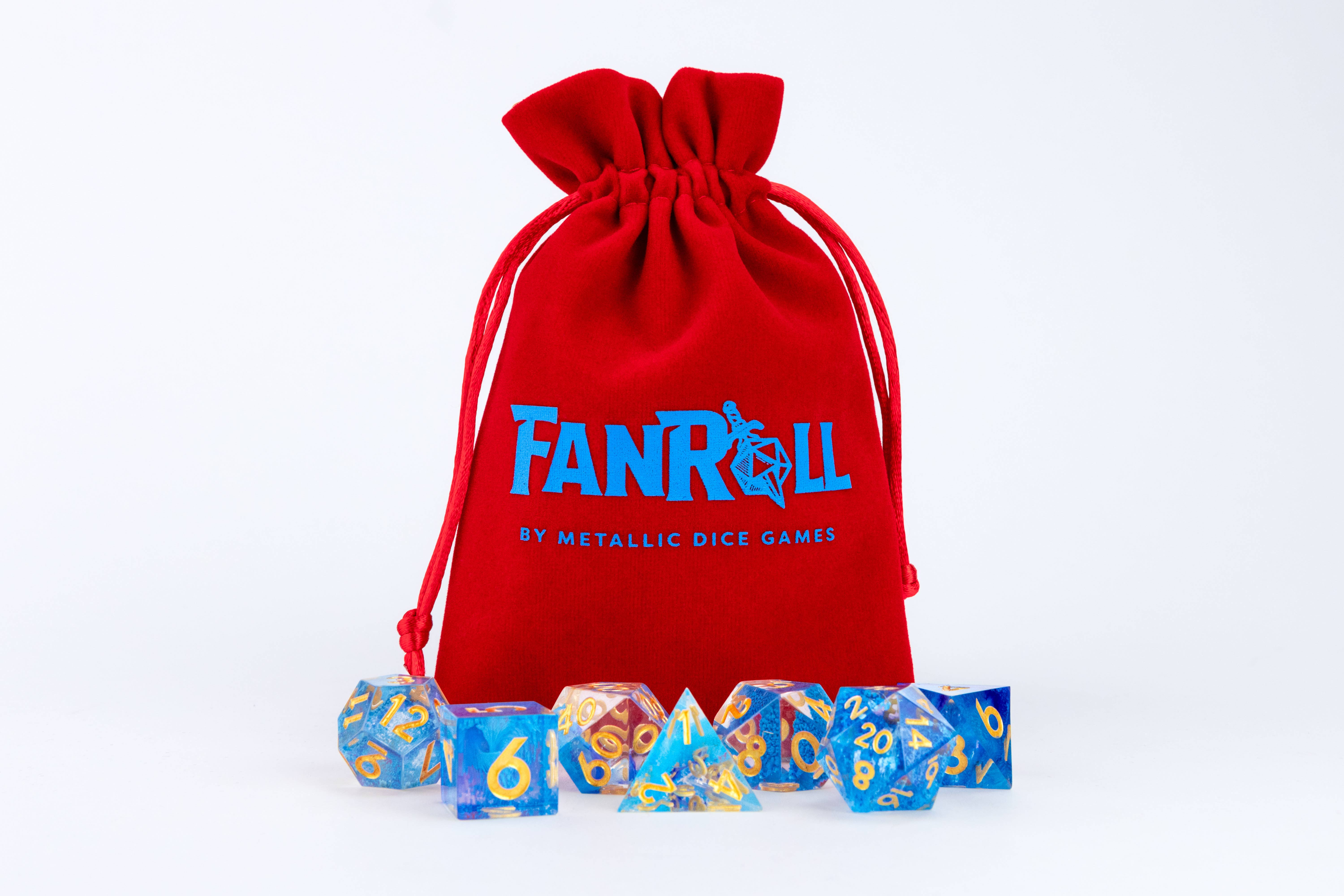 FanRoll by Metallic Dice Games - Vendita all'ingrosso Borsa con chiusura a cordoncino - Unisex - Borsa a tracolla per dadi in velluto da 10,2 x 15,2 cm (5 colori)0