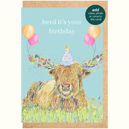 Jen Winnett Eco Artist - Wholesale Birthday Card - Refil Bundle 48 QR Greetings cards add video, photo or voice3