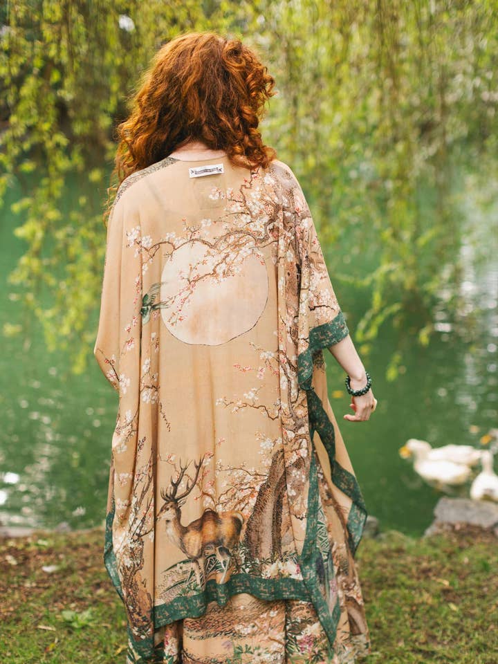 Fable Bohemian Godin Starduster Kimono met Hert en Maan voor wholesale door Market of Stars (Worldwide)