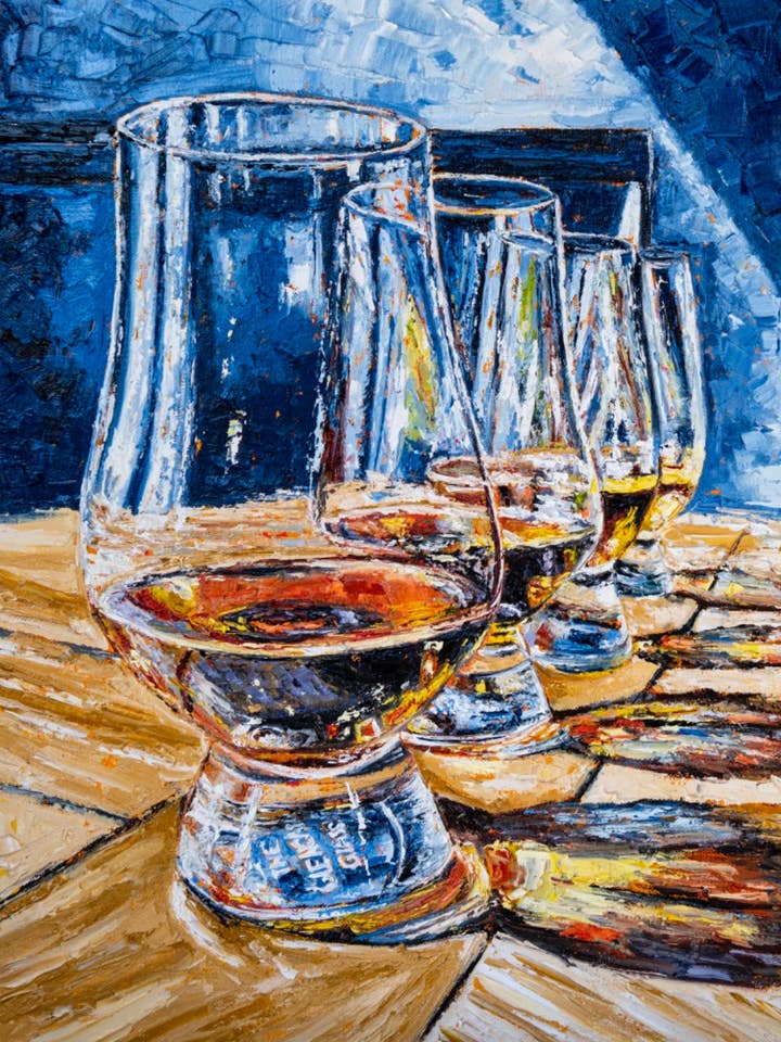 Bourbon Print "The Four Glencarins" for wholesale by Kim Perry Studio