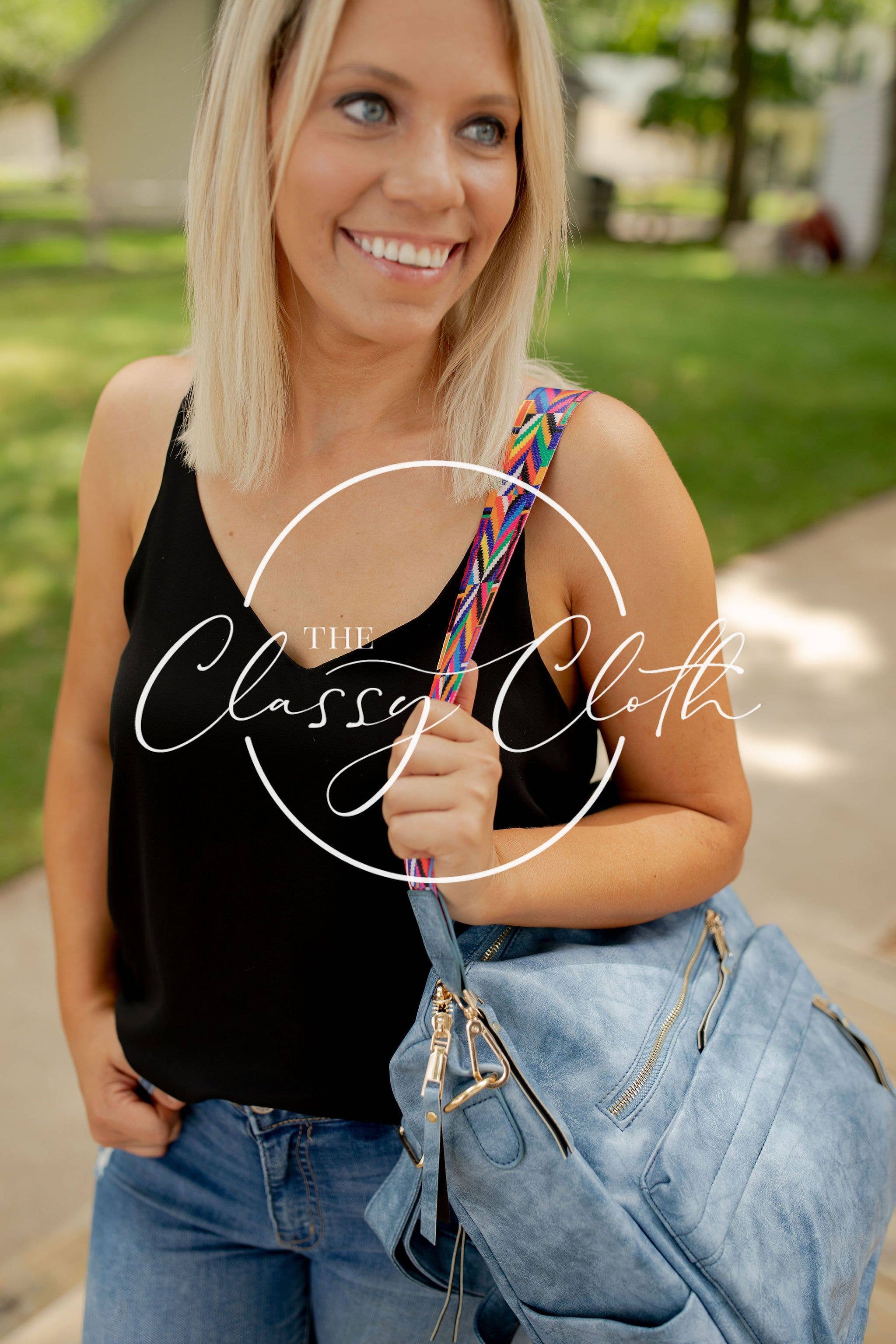 The Classy Cloth WS - Wholesale Backpack - Women's - Chloe Convertible Backpack - Brilliant Blue - Hip Hippie RTS3