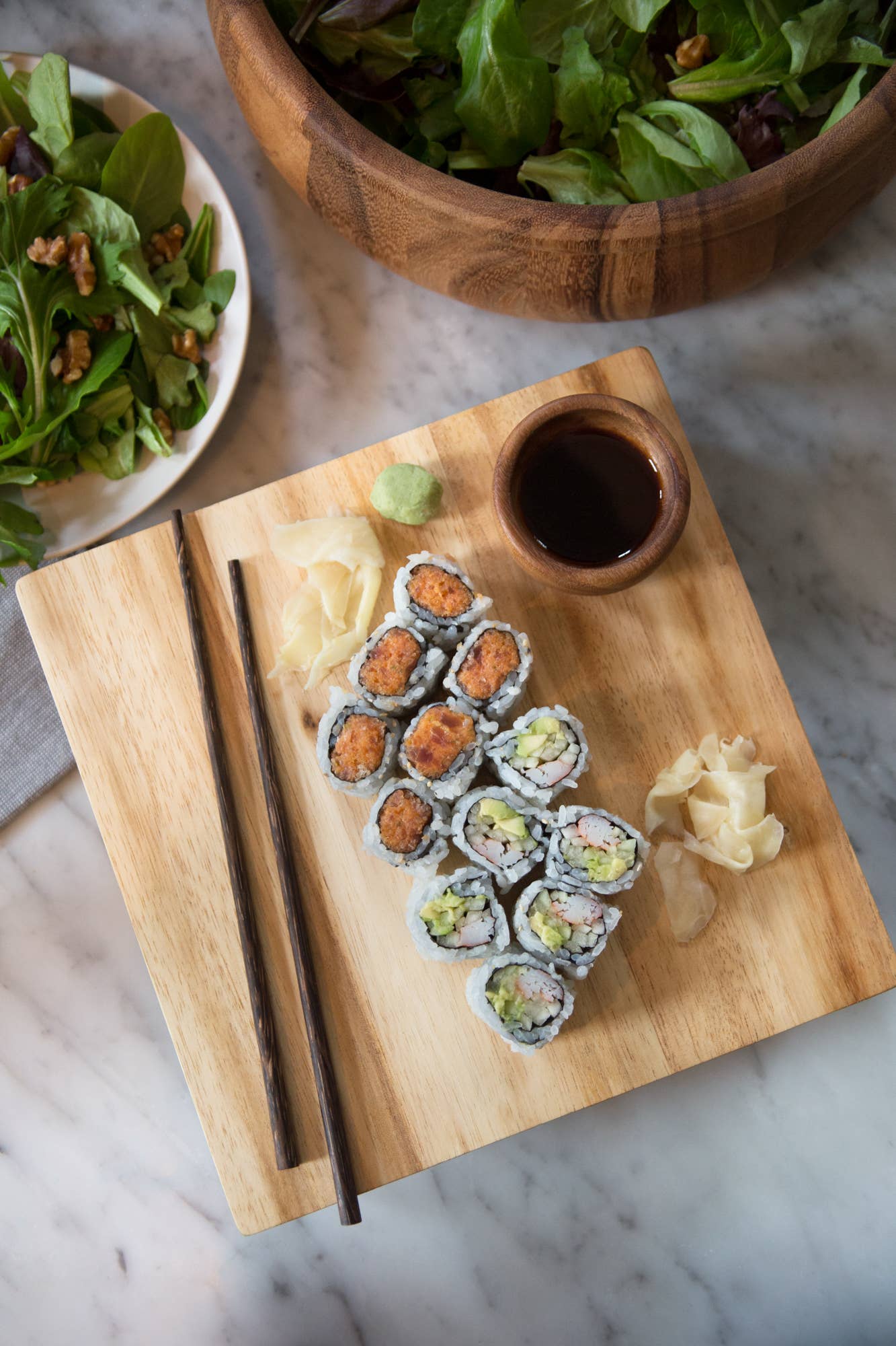 Fox Run Brands - Wholesale Dienblad - Ironwood Kyoto sushistandaard, acacia, 10 „x 10" x 2"6