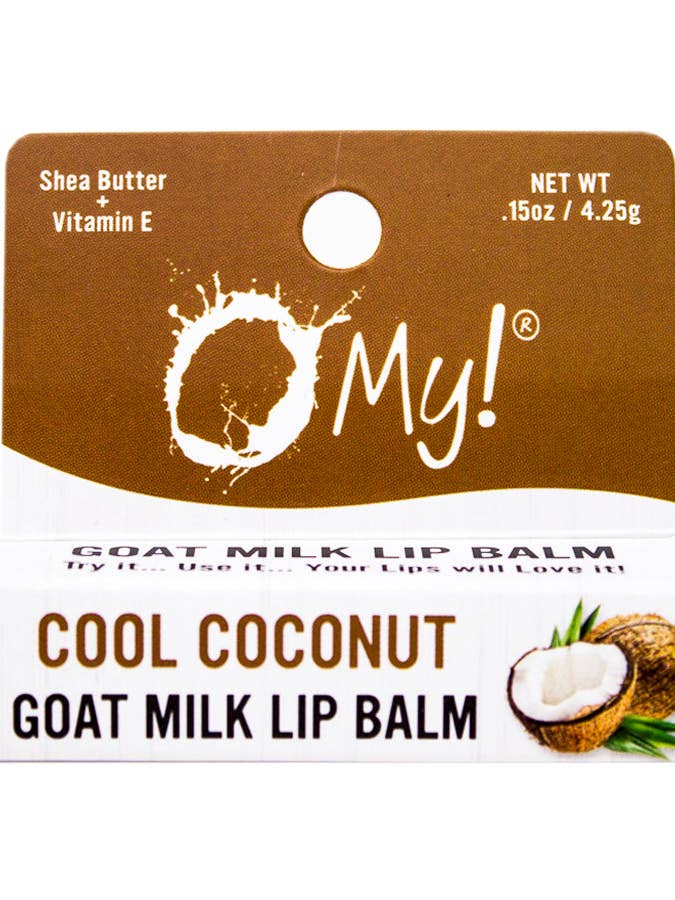 O My ! Baume à lèvres au lait de chèvre - Pack individuel | Beurre de karité et vitamine E | Sans parabènes et plus encore | Fait à la main aux États-Unis pour la vente par O My! Bath and Body