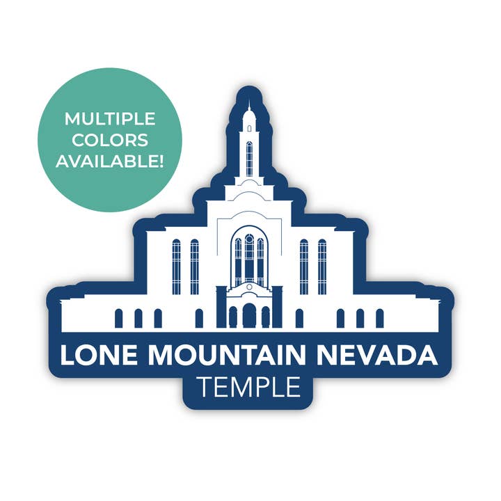 Lone Mountain Nevada Temple Sticker for wholesale by JasmineTreeDesign