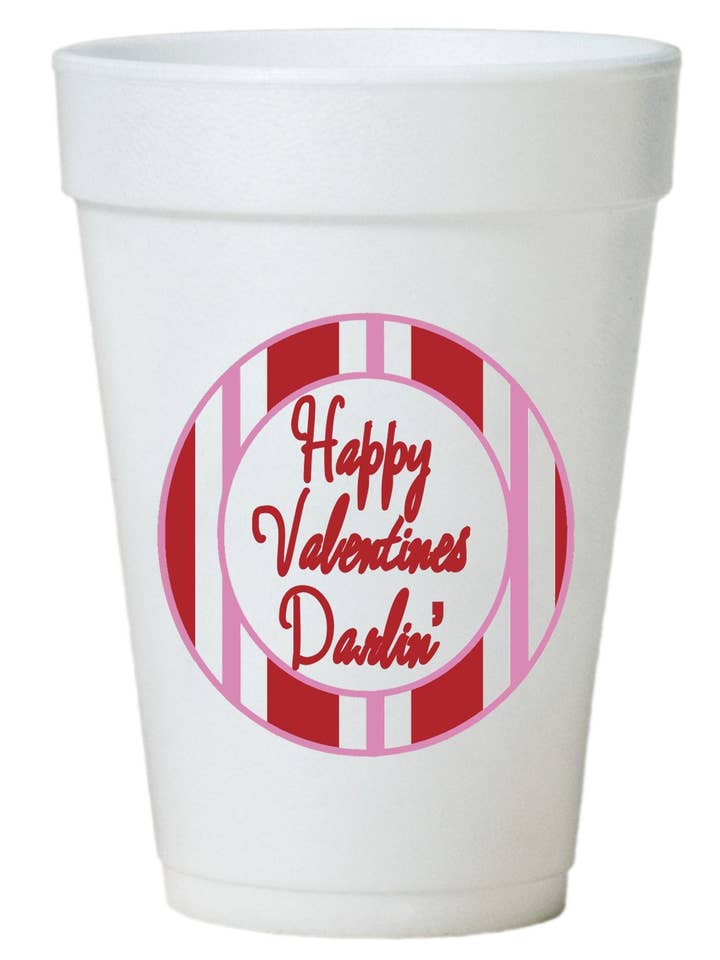 Valentines Party Cups | Valentine Design | 16oz for wholesale by Preppy Mama
