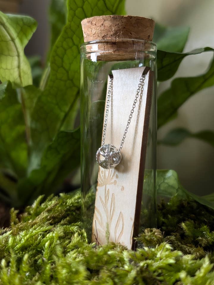 Twisted Ball Sterling Silver Necklace for wholesale by Banksia Botanicals