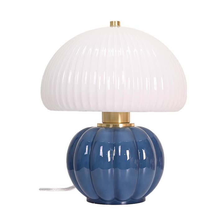 Madeleine blue lamp D22 H25cm for wholesale by Opjet Paris