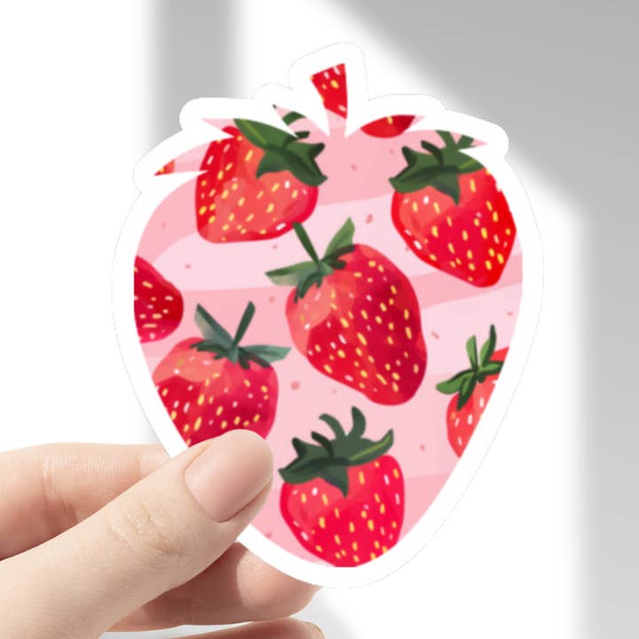 Autocollant Summer Strawberry pour la vente par Handmade Hope