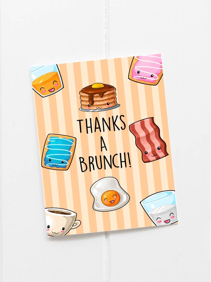 Thanks A Brunch Greeting Card for wholesale by EnchantingSunshine