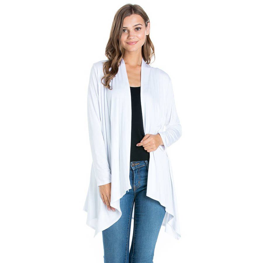 Azules Clothing – Großhandel Strickjacke – Damen – AJK-3006RS Langärmeliger Cardigan mit offenem Vorderteil und Wasserfallausschnitt35