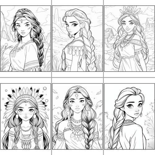 ColorFall Editions – wholesale Colouring and activity book – adult – Beautiful Native American Indian Coloring Book For Adults5