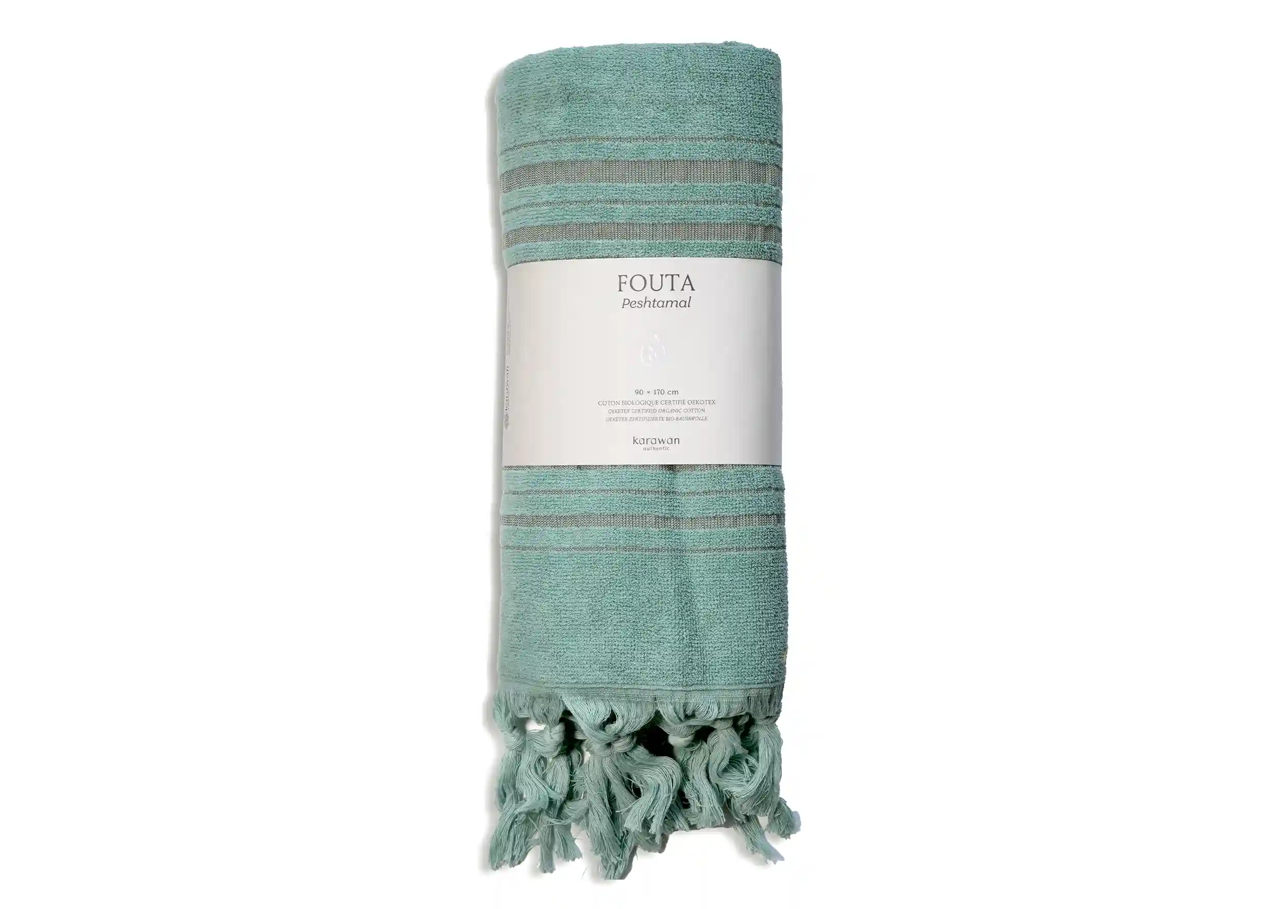 Karawan Authentic - Wholesale Badhanddoek - Organische katoen fouta van de DOLCE-collectie - Jade kleur4