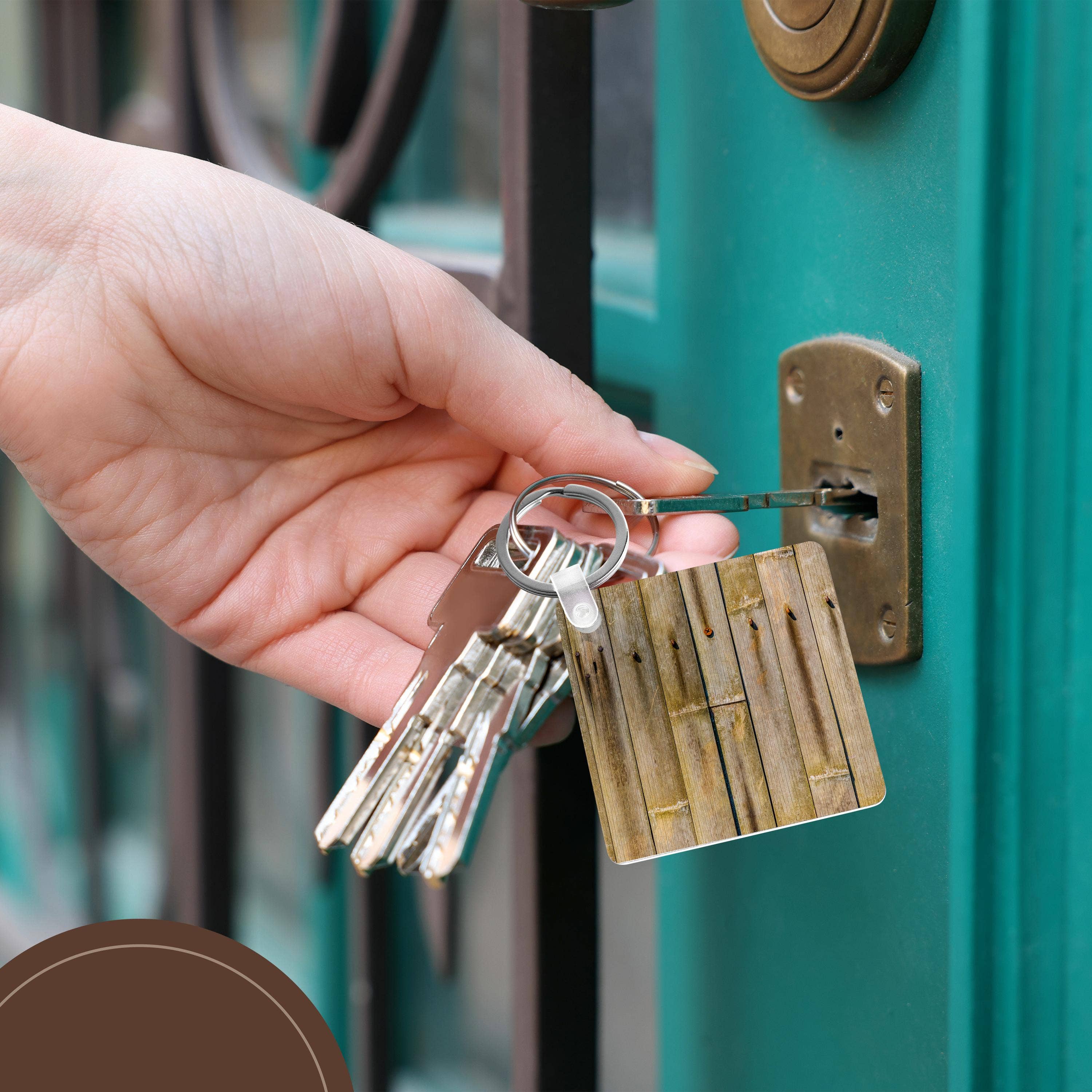 3dRose – wholesale Keychain – Unisex – 3dRose, Used, vintage, wooden planks of a bamboo fence, Key Chain5