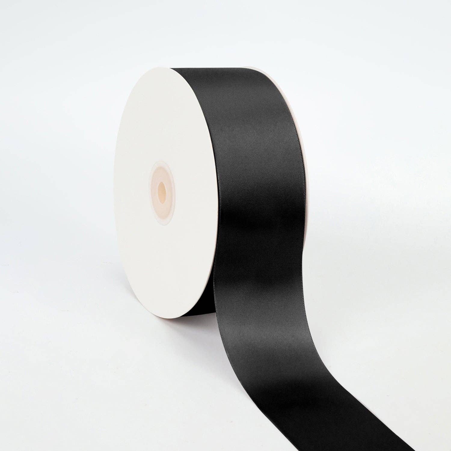 LA Ribbons Wholesale - Wholesale Linten - Dubbelzijdig satijnen lint | Zwart (030)7