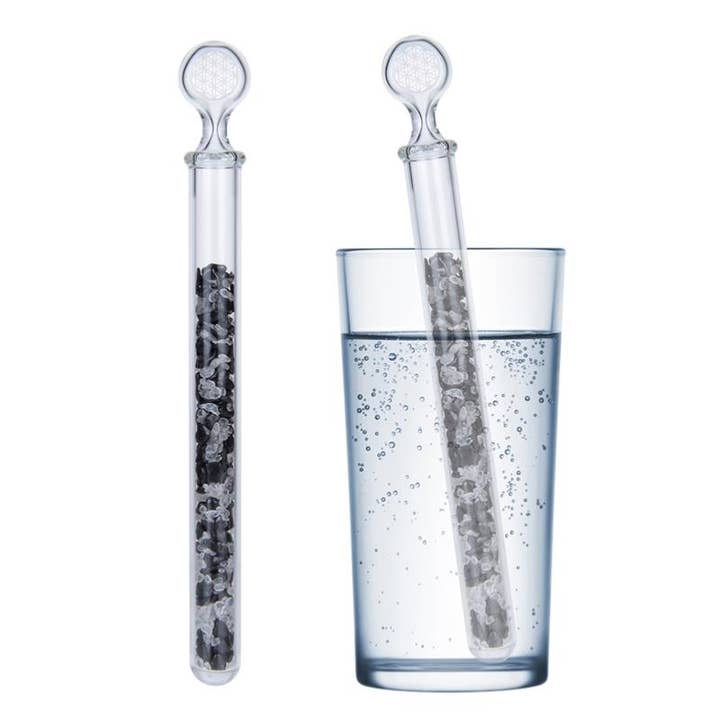 Cristal Vita Stick Lapis Vitalis "Space Clearing" (Rock crystal + shungite) for wholesale by La Boîte à Cailloux