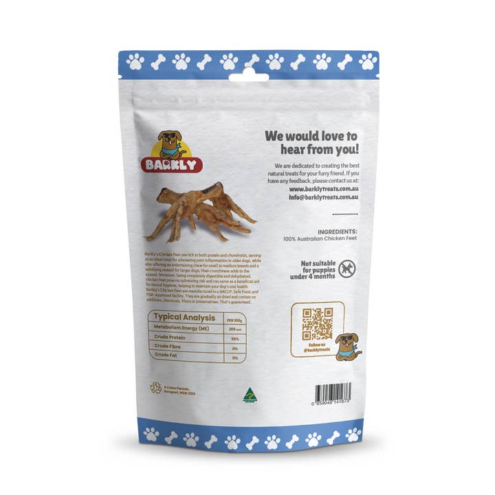 Barkly Natural Dog Treats - Wholesale Pet treats – Dog - Chicken Feet1
