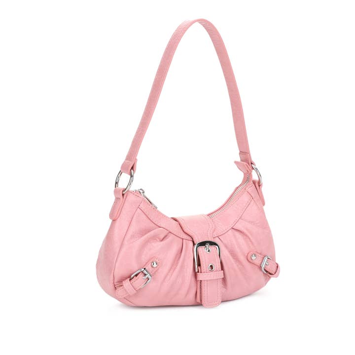 MiMi Wholesale - Wholesale Shoulder Bag - Women's - EJ60292 Grunge Buckle Baguette Shoulder Bag19