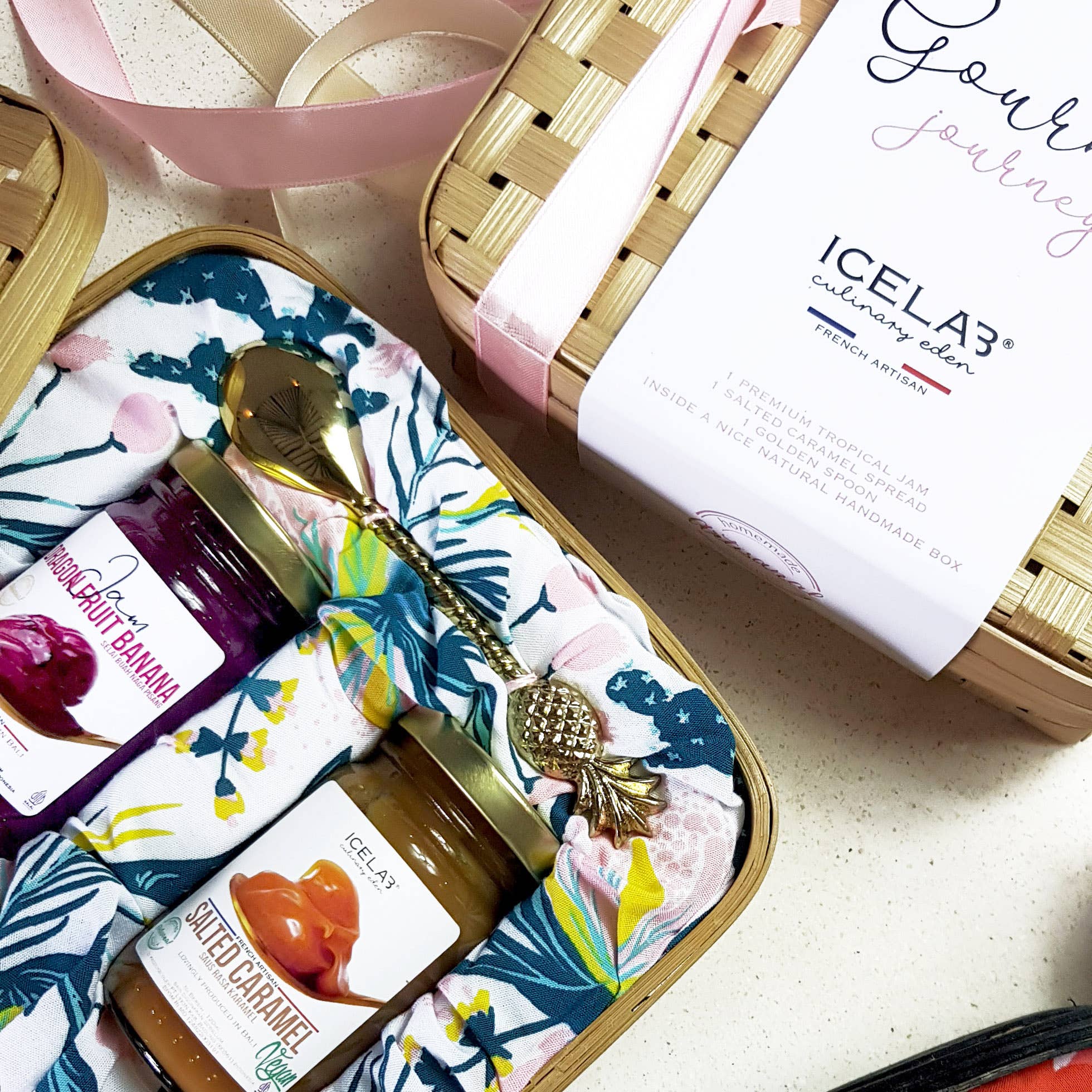 Icelab – Geleia por atacado – Combo Tropical Jams, Cesta de Presentes Gourmet1