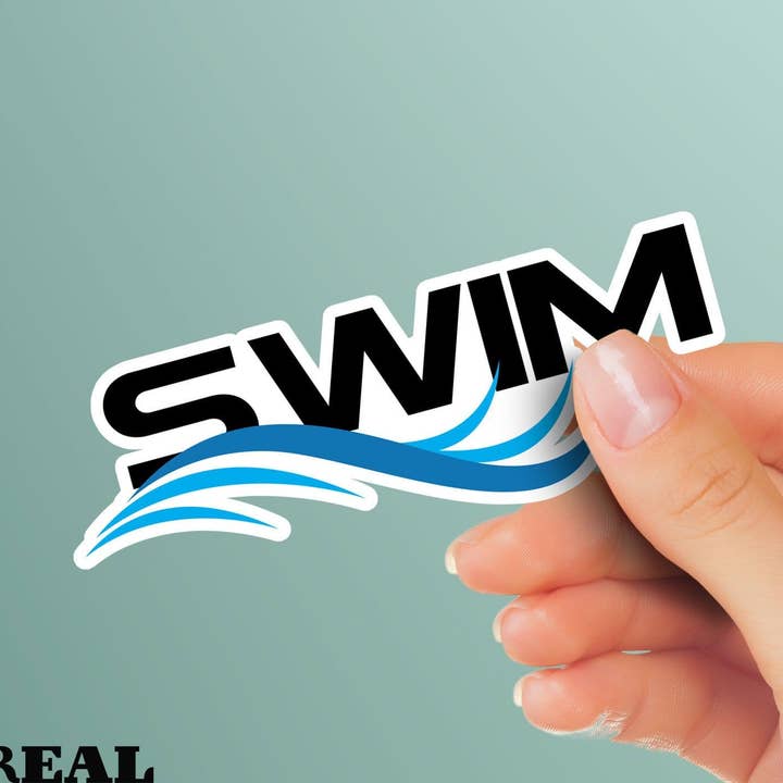 Swim Sticker for wholesale by Real Cool Stickers & Stuff