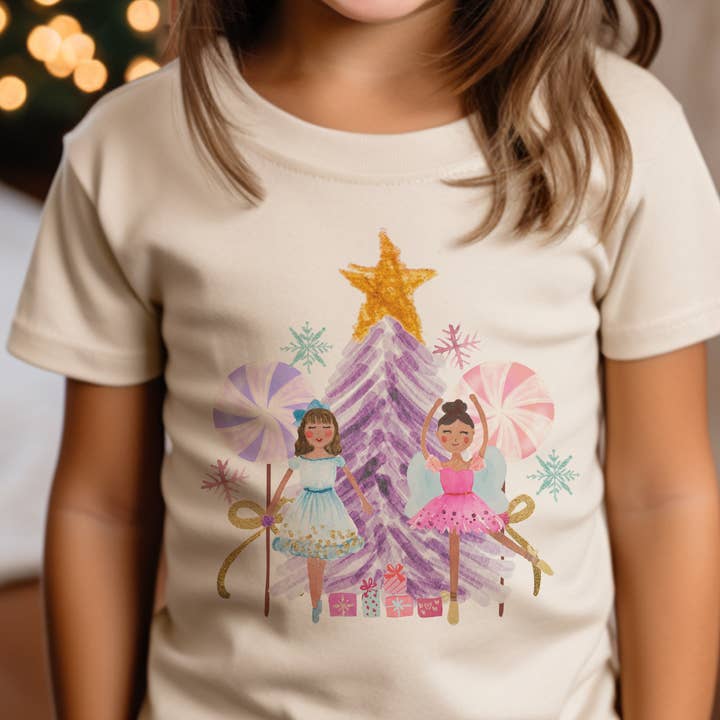 Par.tees by Party On! - Venta al por mayor Camiseta serigrafiada - Niños - Camiseta gráfica juvenil de Cascanueces navideño para niños.1