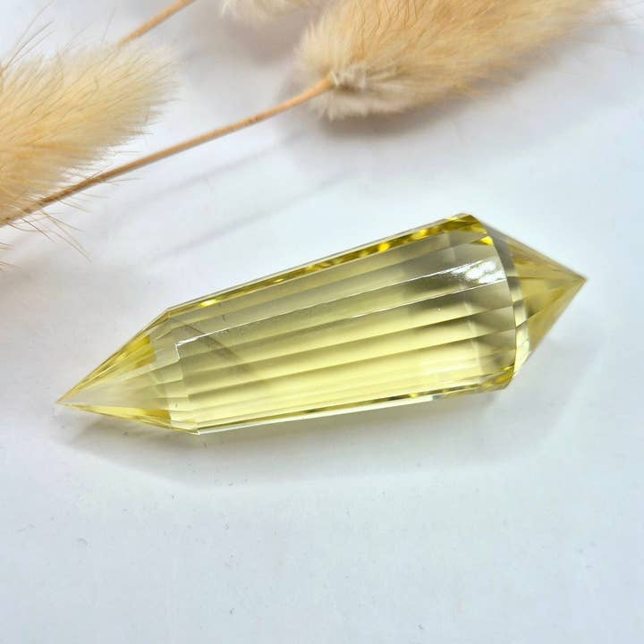 Premium Gemstone AA+ Quality Citrine Vogel Crystal (24 Facets) - 5cm for wholesale by Moonlight Gemstones