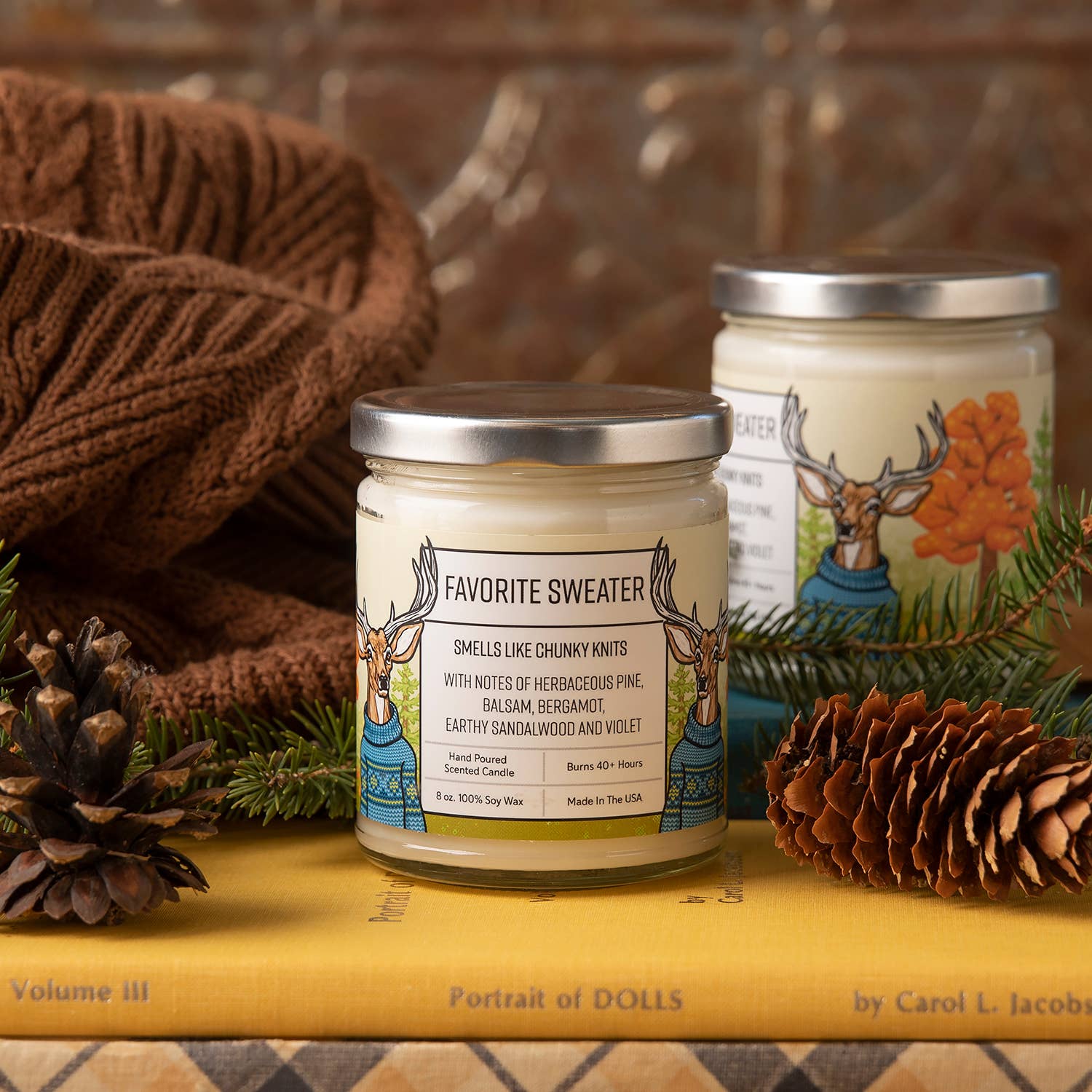 Two Little Fruits - Wholesale Jar/Filled Candle - Pine Forest Soy Candle – Balsam Sandalwood 8oz6