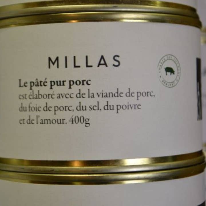 Charcuterie Millas - Wholesale Preserves - Pure pork pie - 200 g