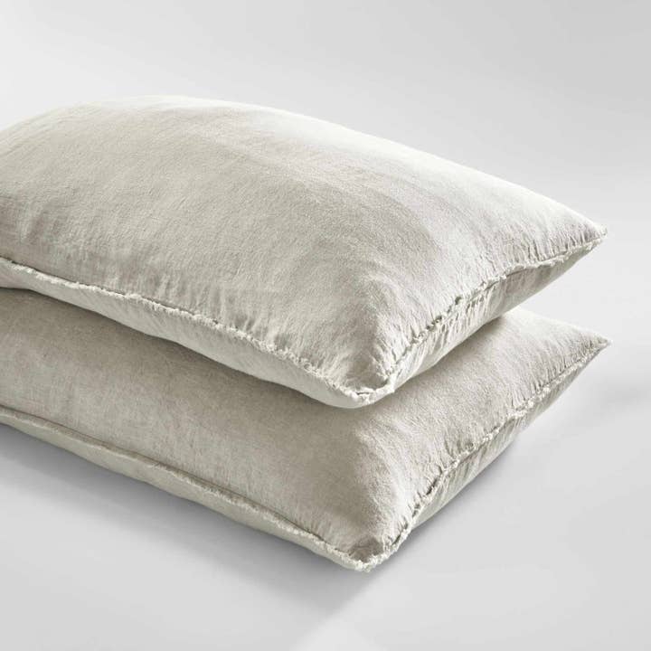 French Linen Pillowcase Set - Natural for wholesale by Eadie Lifestyle