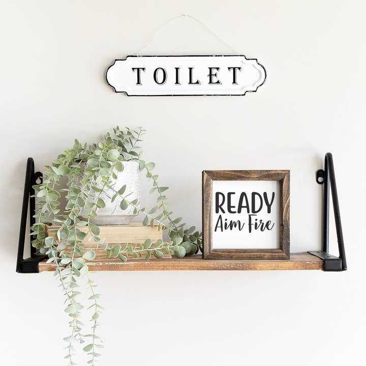 Ready Aim Fire, cartello in legno per bambini per la vendita all'ingrosso da parte di Rising Tide Vintage